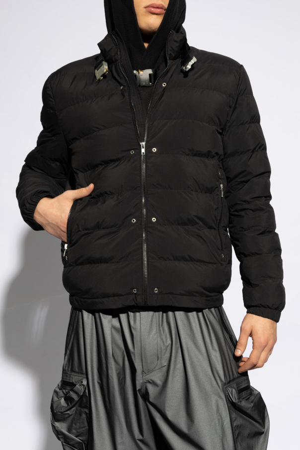 Black Padded jacket with standing collar 1017 ALYX 9SM - cold wall chest  pocket poplin shirt item - SchaferandweinerShops Japan